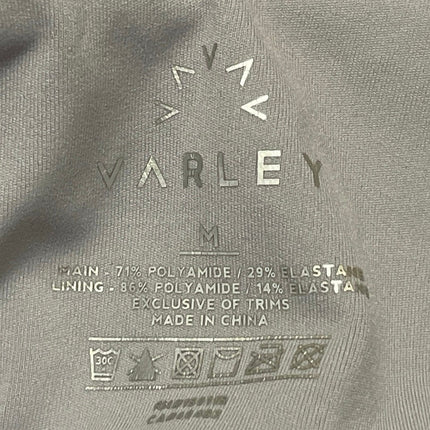Varley Gray Purple Sleeveless Zip Up Yoga Athletic Crop Top Sports Bra Size M