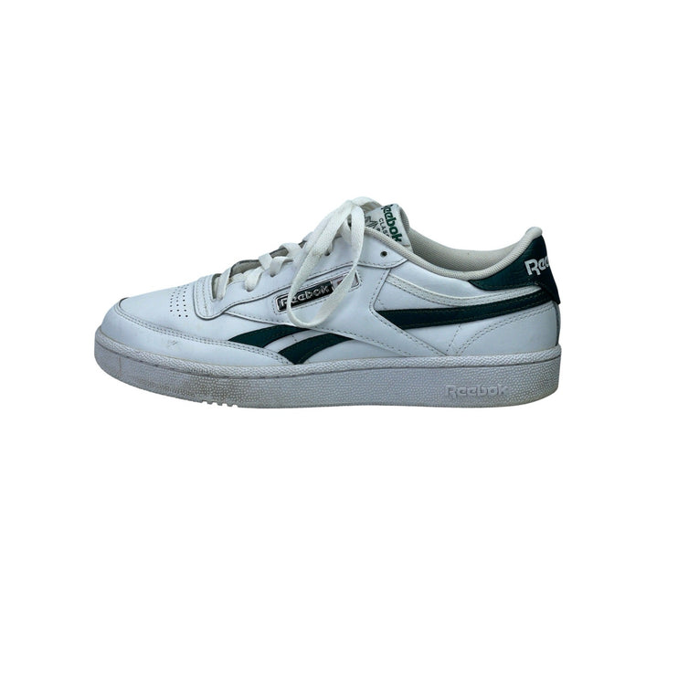 Reebok Club C Revenge Men's White Green Leather Lace Up Low Top Sneakers Shoes 9