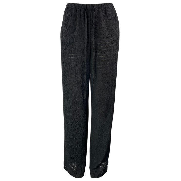 Peppermayo Women's Black Drawstring Elastic Waist Relaxed Lounge Trouser Pants 2