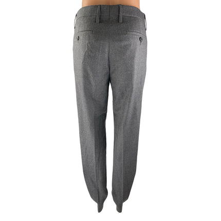 Michael Kors Gray Pleated High Rise Slim Fit Straight Leg Trouser Dress Pants 29