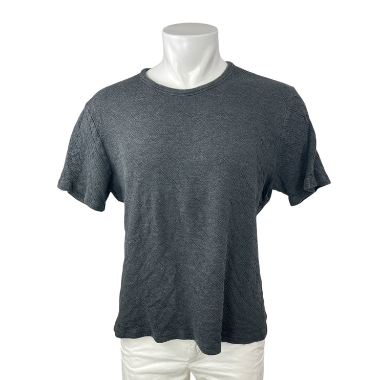 Faherty Mens Cotton Dark Gray Crew Neck Short Sleeve Basic Tee T-Shirt Top Sz XL