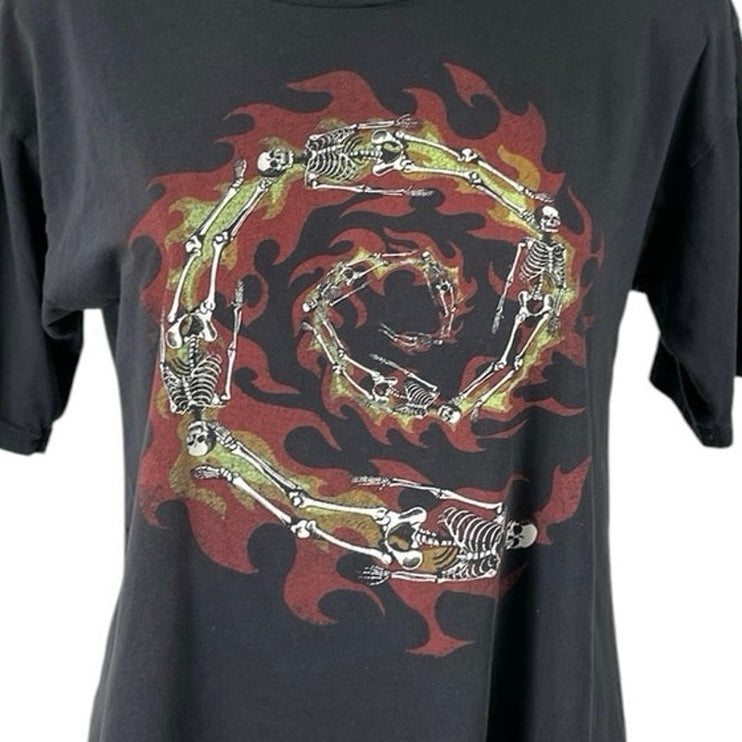 Future State Skeleton Spiral Women's Graphic short Sleeve Tee T-Shirt Top Sz XS