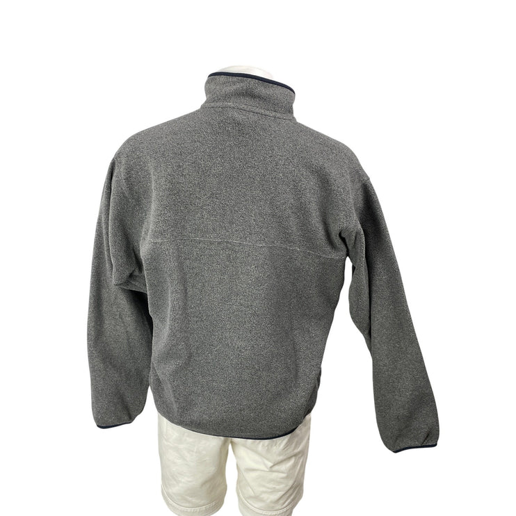 Patagonia Synchilla Men's Gray Long Sleeves Pullover Snap-T Fleece Coat Jacket M