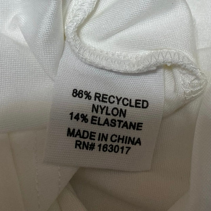 Princess Polly White Sleeveless Strapless Tube Bandeau Ruched Blouse Top Size 2