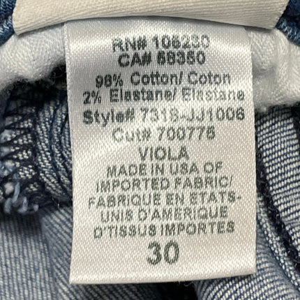 Joie Women's Blue Viola Mid Rise Medium Wash Stretch Skinny Denim Jeans Size 30