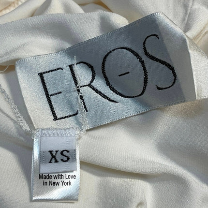 Eros Beige Strappy Cross Over Halter Neck Sleeveless Cropped Wrap Blouse Top XS