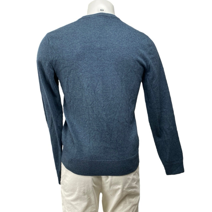 Banana Republic Men's Blue Cashmere Long Sleeve V Neck Sweater Sweatshirt Top S