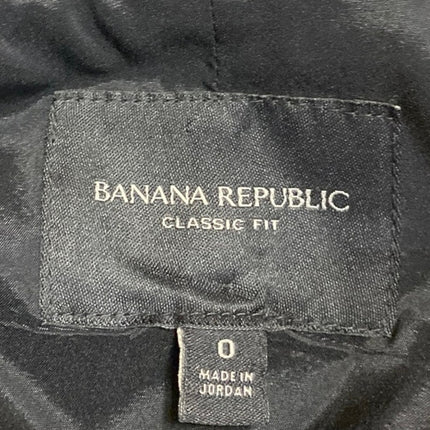 Banana Republic Women's Black Wool Long Sleeve Classic Fit Blazer Coat Jacket 0