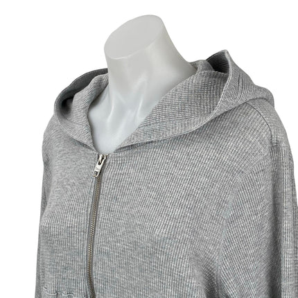 Aritzia TNA Women's Gray Long Sleeve Sweater Hooded Sweatshirt Jacket Top Sz 2XL