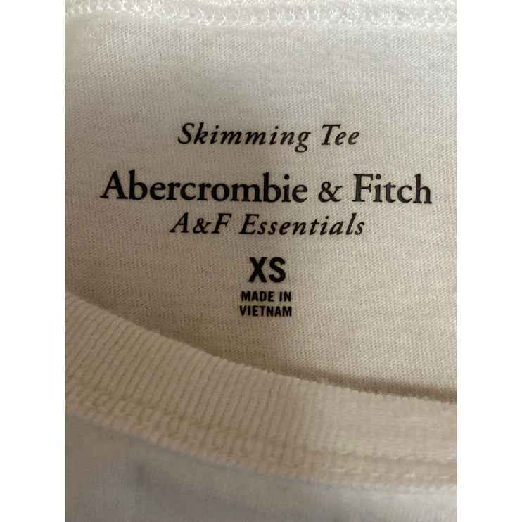 Abercrombie & Fitch Women's Skimming Bows Graphic Crop Baby Tee T-Shirt Top XS