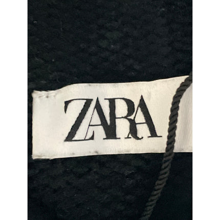 Zara Women's Black Turtleneck Long Sleeve Rib Knit Cropped Sweater Top Size S