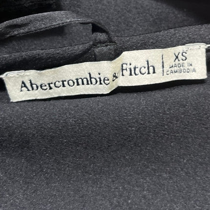 Abercrombie & FItch Black Sleeveless Silk Satin Cowl Neck Bodysuit Tank Top XS