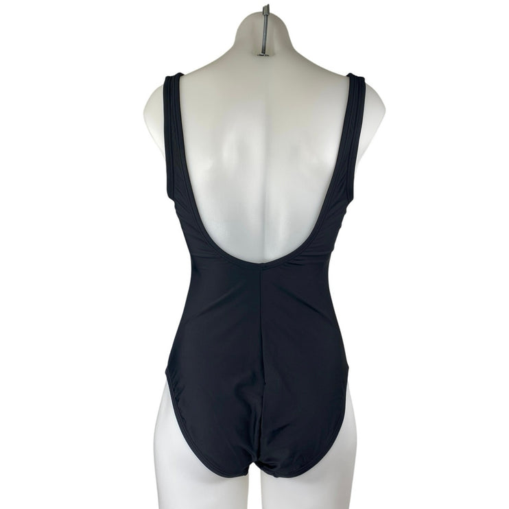 Sirena Love Is Love Black Sleeveless Pride LGBTQ One Piece Bikini Swimsuit Sz M