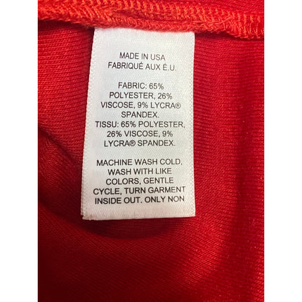 Le Bop Women's Red Round Neck Long Sleeve Button Down Cardigan Sweater Top Sz S