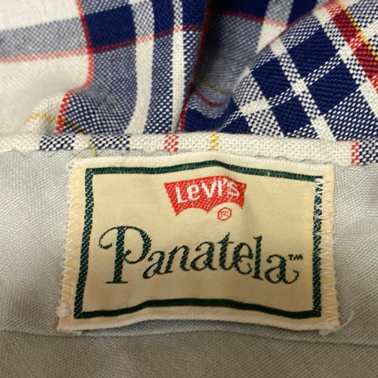 Levi's Panatela Womens Multicolor Plaid Flannel Bootcut Flared Trousers Pants 30