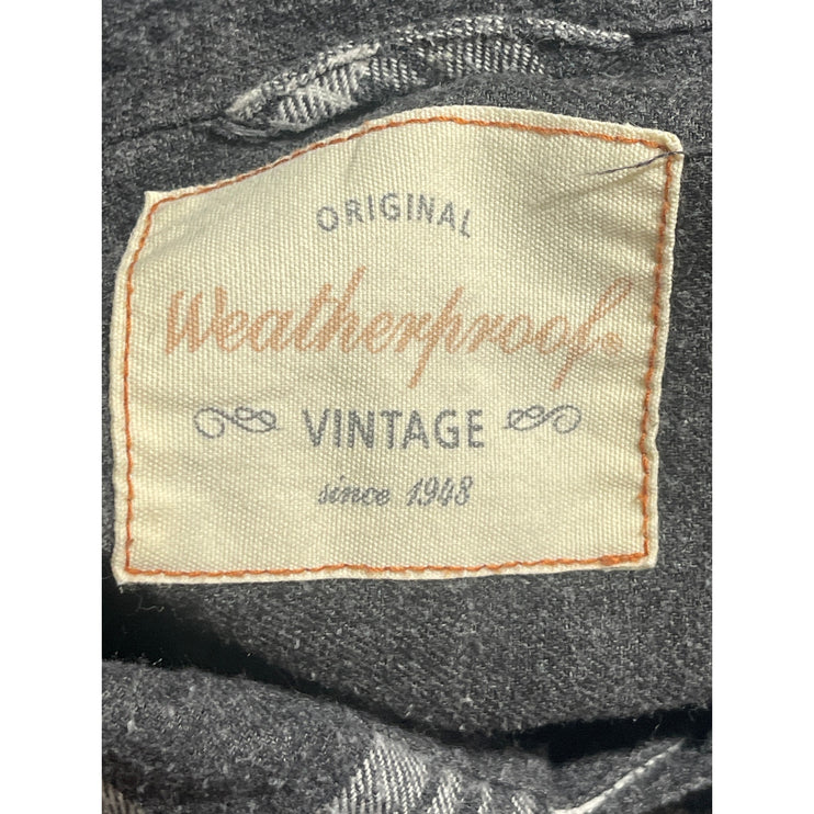 Weatherproof Vintage Mens Black Plaid Long Sleeve Button Down Shirt Top Size XLT