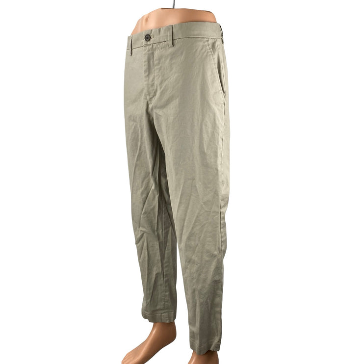 Banana Republic Mason Tapered Men's Khaki Beige Chino Trousers Pants Size 35