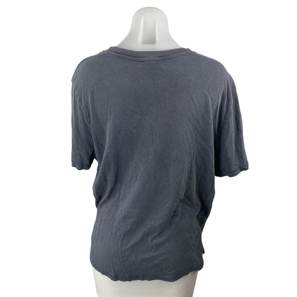 Long Gone Nirvana Smiley Gray Graphic Crew Neck Short Sleeve Tee T-shirt Top M