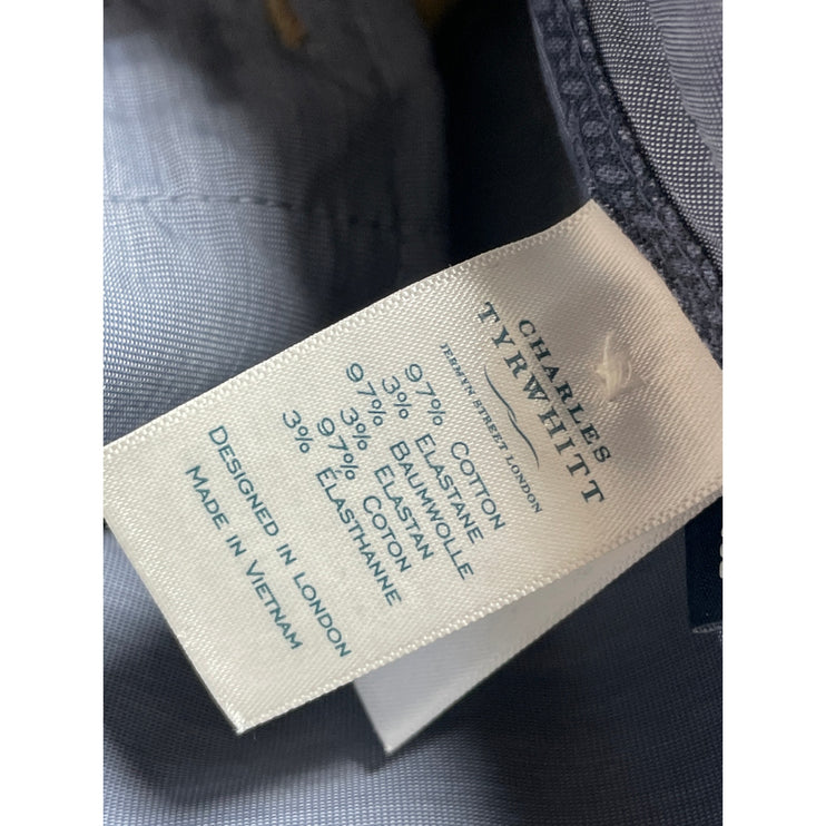 Charles Tyrwhitt Men's Khaki High Rise Slim Skinny Chino Trousers Pants 32W 32L