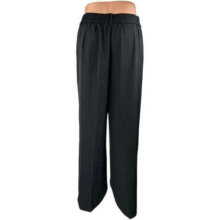Sassy Zoey Black Pleated High Waisted Wide Leg Trousers Dress Pants Size 4/6