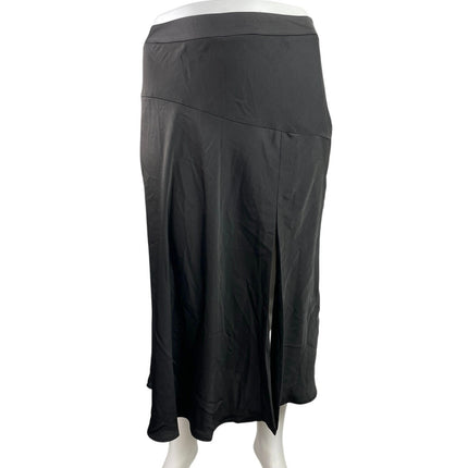 Banana Republic Womens Black Ruffles Slit High Waisted Midi Maxi A-Line Skirt 16