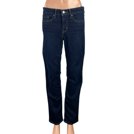 Levi's 314 Women's Dark Blue Mid Rise Shaping Slim Straight Denim Jeans Pants 27