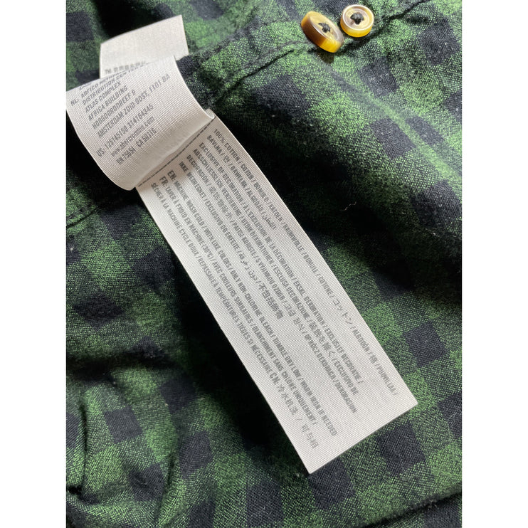 Abercrombie & Fitch Muscle Men's Green Plaid Long Sleeve Button Down Shirt Top S