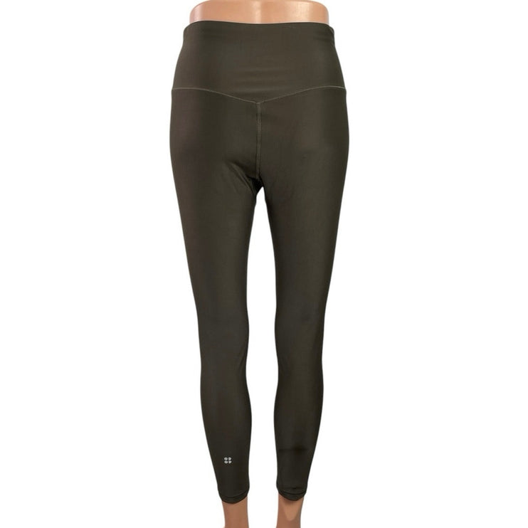 Sweaty Betty Dark Brown High Rise Yoga Workout Athletic Leggings Pants Size S