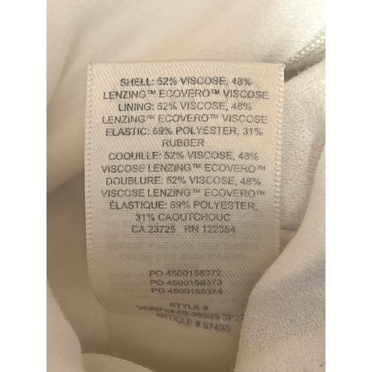 Aritzia Wilfred White Short Puff Sleeve Corset Bandeau Smocked Crop Top Size 2XS