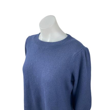Hill House 100% Wool Women's Navy Blue Crew Neck Long Sleeve Tunic Sweater Top S