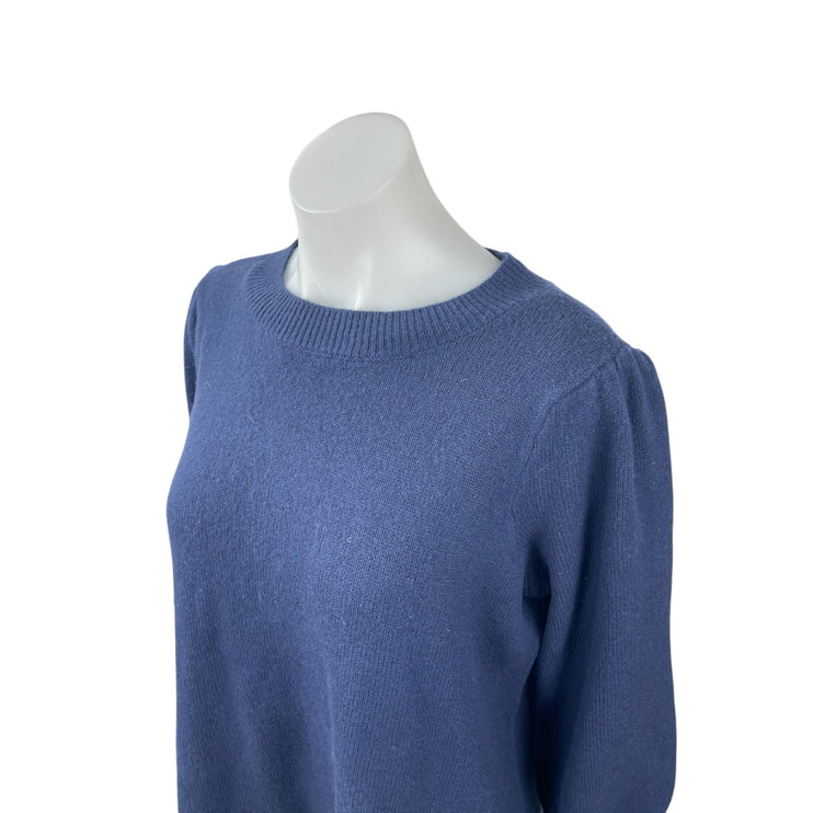 Hill House 100% Wool Women's Navy Blue Crew Neck Long Sleeve Tunic Sweater Top S