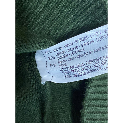 Zara Women's Green Long Sleeve Turtleneck Rib Knit Cropped Sweater Top Size S
