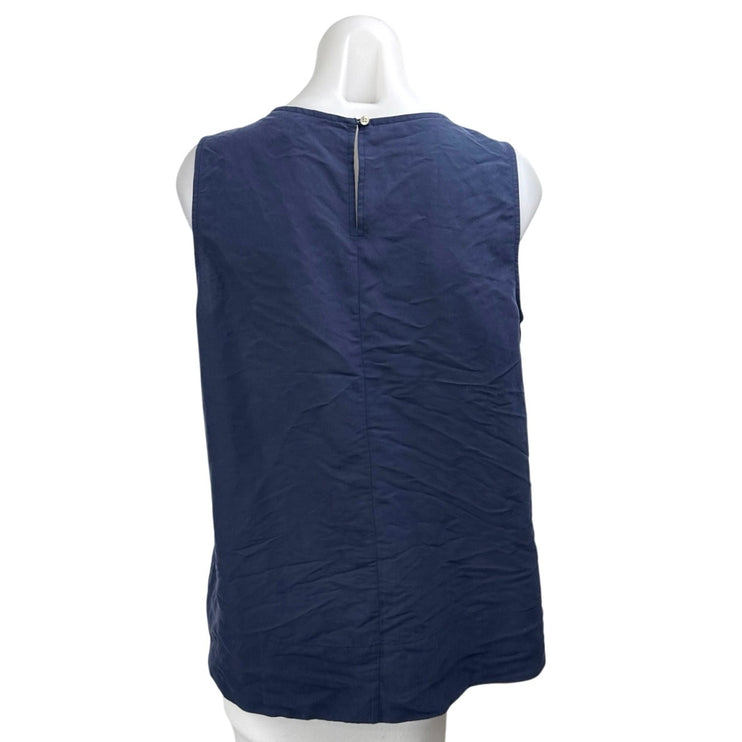 Tommy Bahama Women's Blue Round Neck Sleeveless Cami Blouse Tank Top Size M