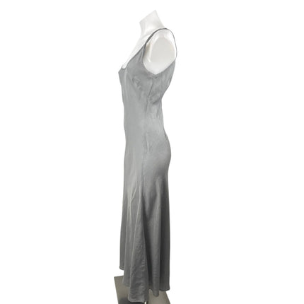 Zara Women's Gray Sleeveless Scoop Neck Cami Open Back Tank Maxi Dress Size 0