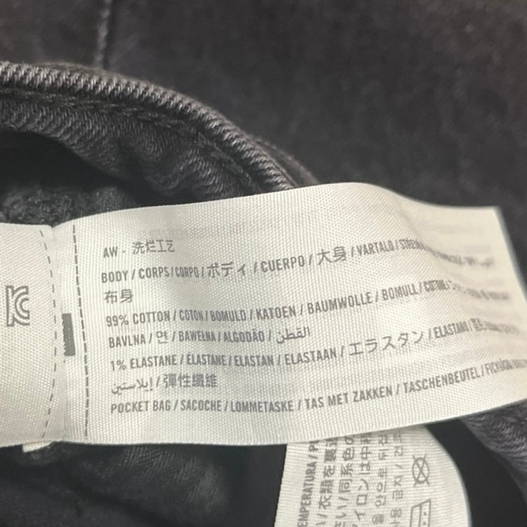 Abercrombie & Fitch The 7" Dad Womens' Black High Rise Denim Jean Shorts Size 36