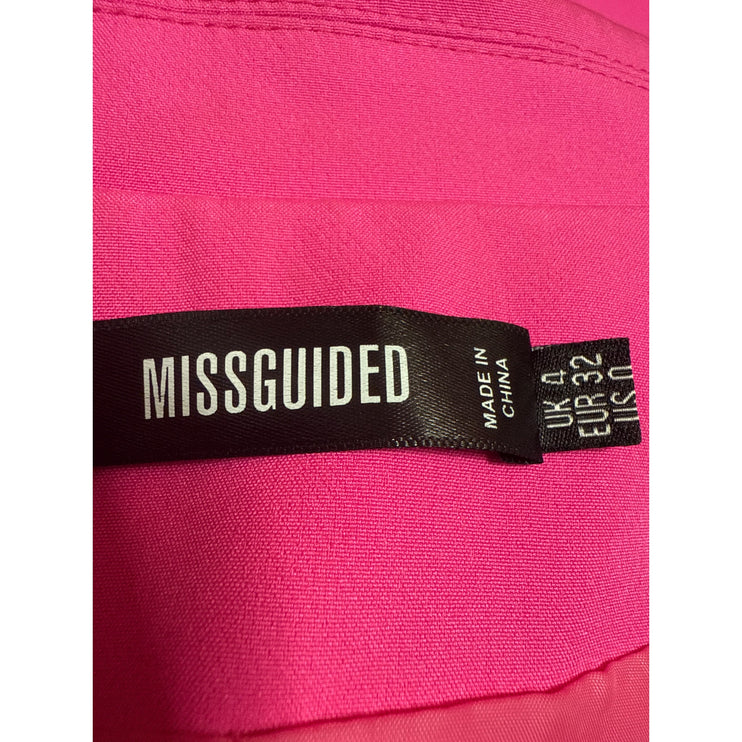 Missguided Women's Pink Notch Collar Button Long Sleeve Blazer Coat Jacket Sz 0