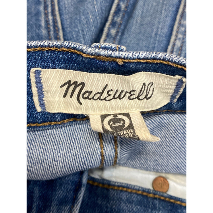 Madewell Mid Rise Kick Out Women's Blue Ankle Flared Bootcut Denim Jeans Size 28