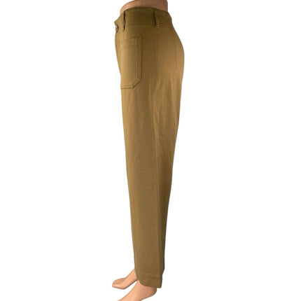 Jones & Co Women's Tan High Rise Baggy Palazzo Wide Leg Trousers Pants Size 4
