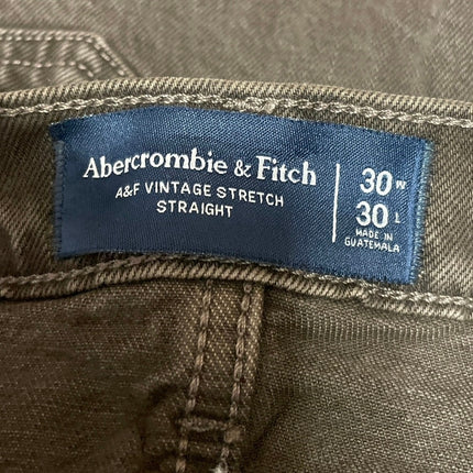 NEW Abercrombie & Fitch Vintage Straight Brown High Rise Denim Jeans Pants Sz 30