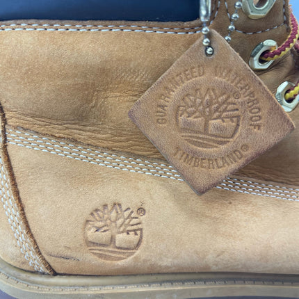 Timberland Brown Nubuck Leather Round Toe Waterproof Lace-Up Work Boots Size 6