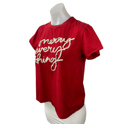 Agnes & Dora Women's Red Graphic Crew Neck Short Sleeve Basic Tee T-Shirt Top M