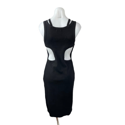 T.LA Black Ribbed Knit Layered Sleeveless Cutout Cami Tank Midi Dress Size S
