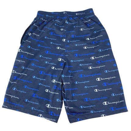 Champion Kids Boys Blue Logo Elastic Waist Athletic Basketball Sweat Shorts XL
