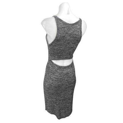 Aritzia Wilfred Free Gray Sleeveless Cami Cutout Back Midi Tank Dress Size XS
