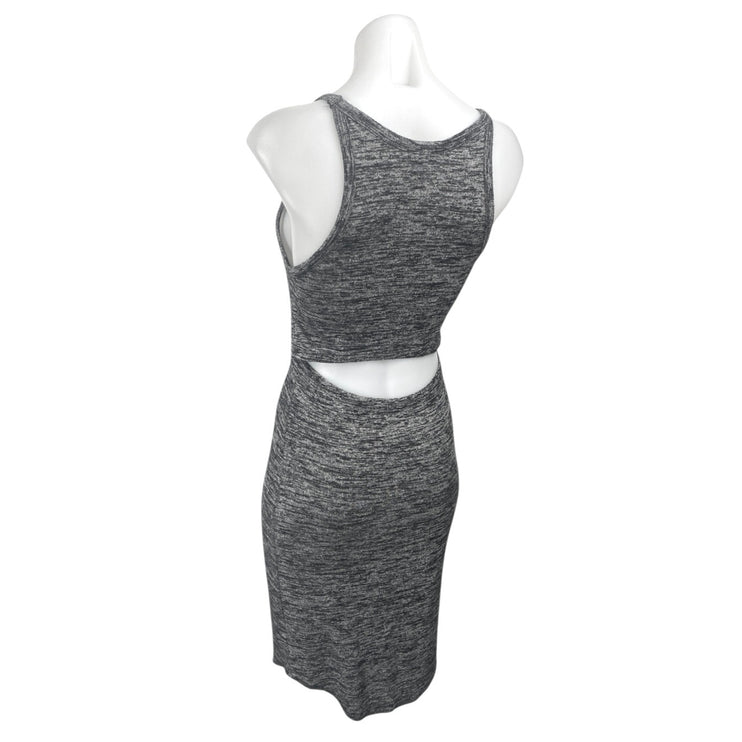 Aritzia Wilfred Free Gray Sleeveless Cami Cutout Back Midi Tank Dress Size XS