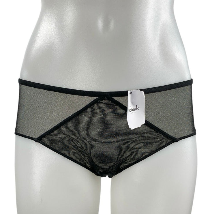 NEW Aubade Women's Black Sheer Mesh See Through Panty Undies Lingerie Size S