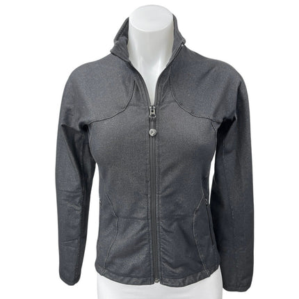 Lululemon Women's Dark Gray Full Zip Turtleneck Workout Athletic Jacket Size 2