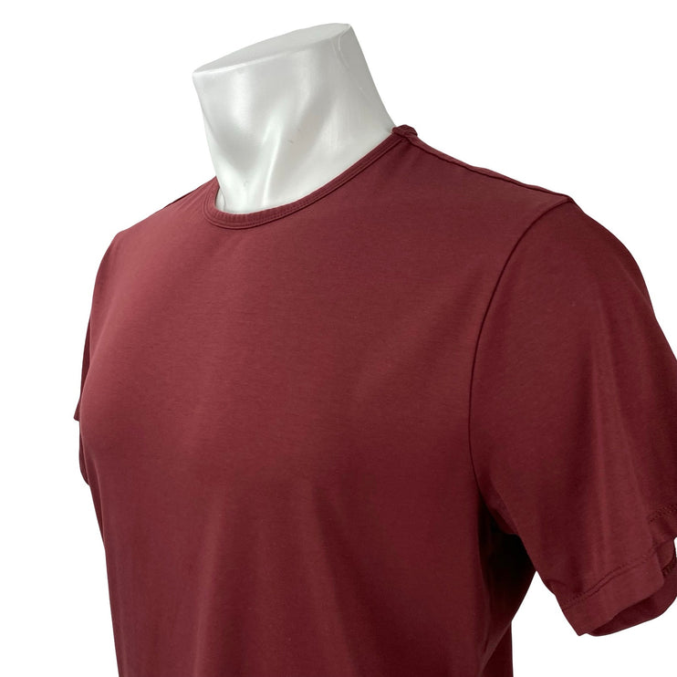 Cuts Men's Red Crew Neck Short Sleeve Casual Basic Plain T Shirt Tee Top Size M