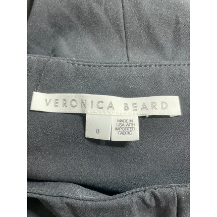 Veronica Beard Women's Black High Rise Slim Straight Trousers Dress Pants Size 8