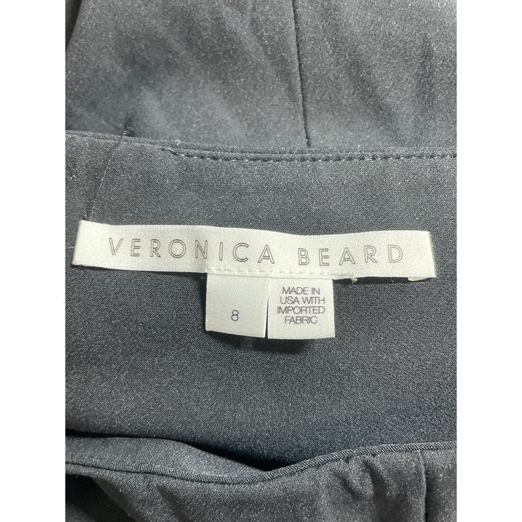Veronica Beard Women's Black High Rise Slim Straight Trousers Dress Pants Size 8